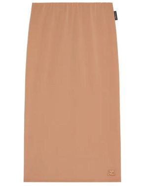 Courreges Sheer Tube Skirt - Brown