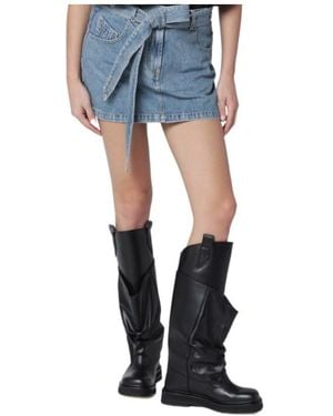 The Attico Denim Mini Skirt - Blue