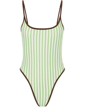 Haight Pipping Thidu Striped Swimsuit - Green