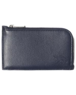 Burberry Pop Check Zip Card Case - Blue
