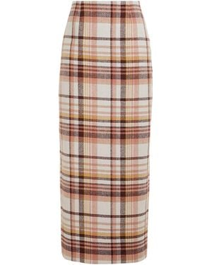 Zimmermann Checked Skirt - Natural