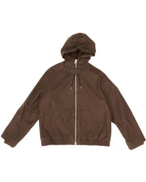 Sacai Long-Sleeve Casual Jacket - Brown