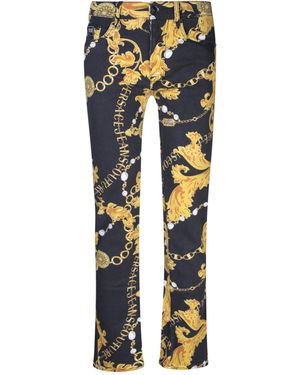 Versace Jeans Couture Couture Chain Couture Printed Skinny Jeans - Blue
