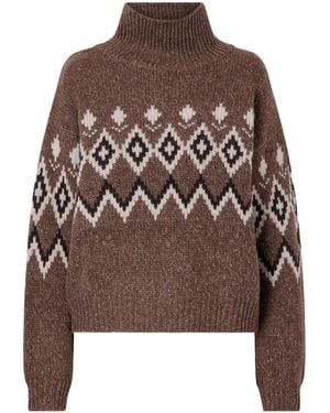 Lisa Yang Cashmere Turtleneck Sweater - Brown