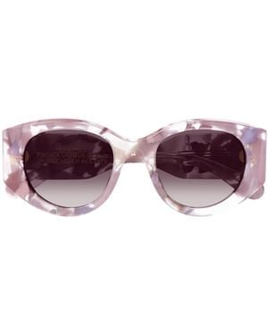 Chloé Chloé Eyewear Oval-Frame Sunglasses - Purple
