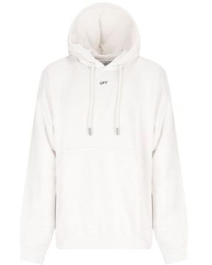 Off-White c/o Virgil Abloh Graphic Printed Drawstring Hoodie - White