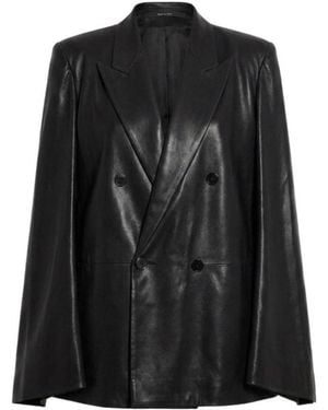 Gucci Wool Jacket With Chintzed Finish - Black