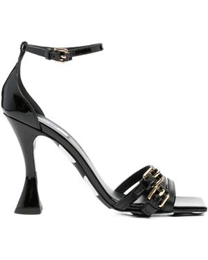 Moschino Square-Toe High-Heeled Sandals - Black