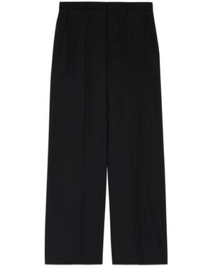 Balenciaga Pressed Crease Tailored Trousers - Black