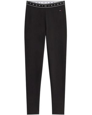 Tommy Hilfiger Logo Webbing Leggings - Black