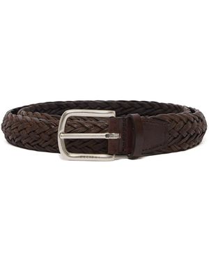 Orciani Woven Buckle Belt - White