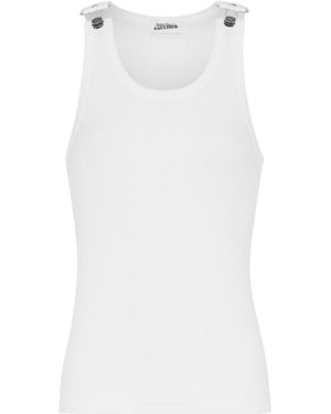 Jean Paul Gaultier Crew Neck Vest - White