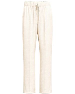 Marella Linen Canvas Joggers - Natural