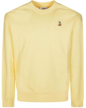 Maison Kitsuné Maison Kitsuné Dreaming Fox Patch Sweatshirt - Yellow