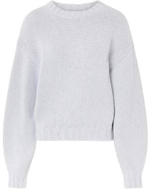 KHAITE Gemma Knitted Cashmere Sweater - White