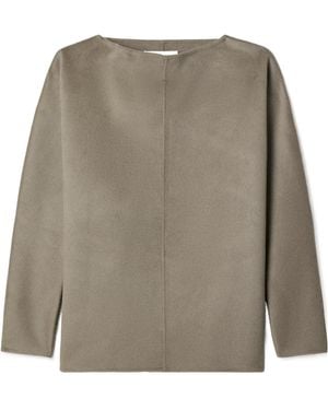 TOVE Reine Panelled Wool-Blend Felt Top - Natural