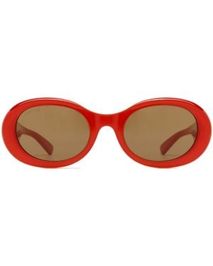 Gucci Eyewear Oval Frame Sunglasses - Orange