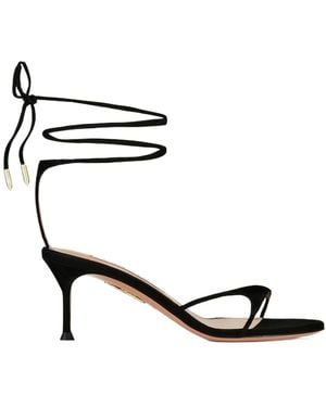 Aquazzura Bikini Suede Sandals - Black
