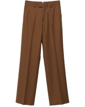 Berwich Casual Pants With Belt Loops - Brown