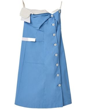 Miu Miu Sleeveless Poplin Dress - Blue