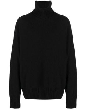 Ami Paris Ami Turtleneck Knit Sweater - Black
