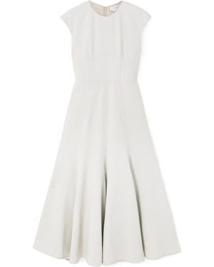 Gabriela Hearst Pleated Wool Midi Dress - White