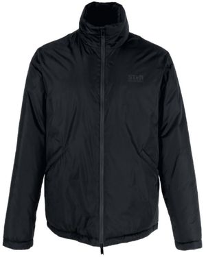 Golden Goose Logo Printed Down Jacket - Blue