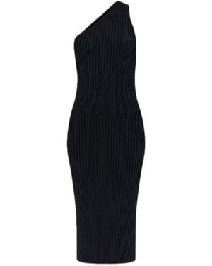 IRO Kellie One-Shoulder Ribbed Midi Dress - Blue