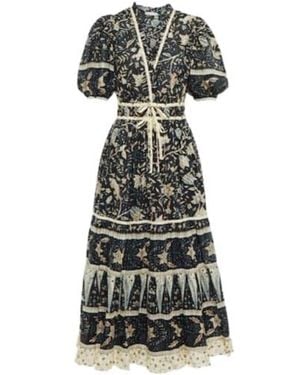 Ulla Johnson Printed Midi Dress - Black