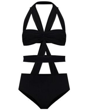 Philosophy Di Lorenzo Serafini Draped Cutout Bodysuit - Black