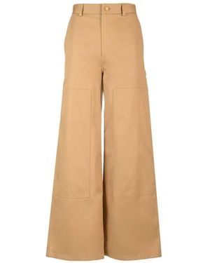 Celine Casual Pants With Belt Loops - Natural