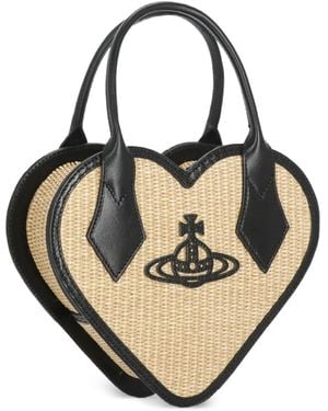 Vivienne Westwood Heart-Shaped Orb Tote Bag - Metallic
