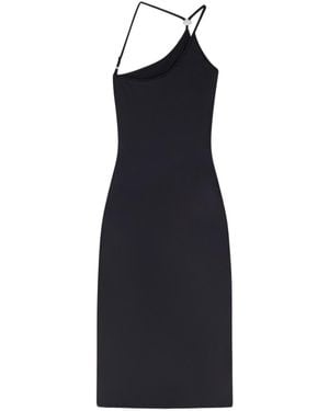 Coperni C-Logo One-Shoulder Midi Dress - Blue