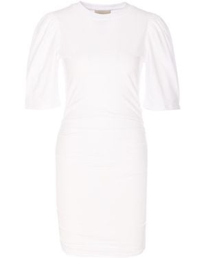 Isabel Marant Isabel Marant Étoile Mylda Gathered Mini Dress - White