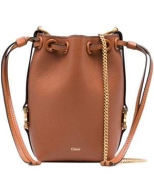 Chloé Chloé Marcie Micro Bucket Bag - Brown