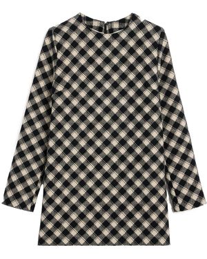 Ami Paris Check-Pattern Mini-Dress - Multicolour
