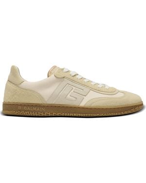 Balmain Swan Logo Low-Top Trainers - White