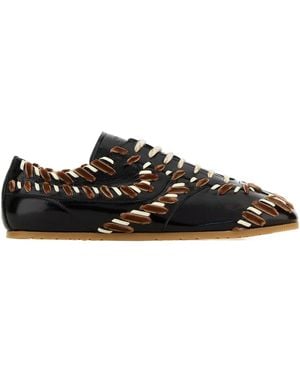 Dries Van Noten Embellished Lace-Up Trainers - Black
