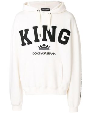 Dolce & Gabbana Hooded Long-Sleeved Hoodie - White