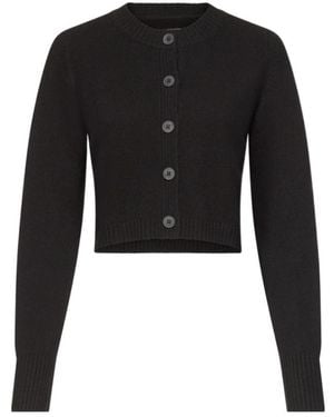 Loulou de Saison Zephir Lds Cropped Cardigan - Black