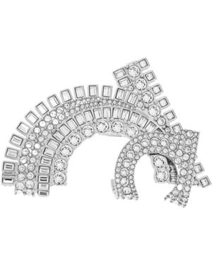 Ferragamo Crystal Brooch - White