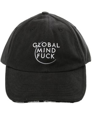 Vetements Global Mind Fuck Baseball Cap - Black