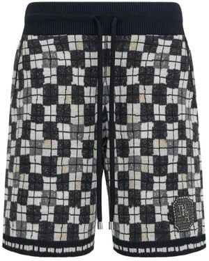 Amiri Chequered Short - Black