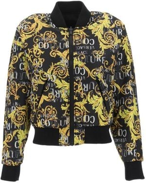 Versace Jeans Couture Baroque Pattern-Print Bomber Jacket - Green