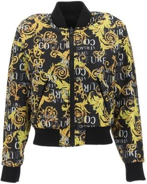 Versace Jeans Couture Baroque Pattern-Print Bomber Jacket - Green