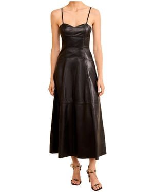 Ulla Johnson Mid-Length Leather Dress - Black