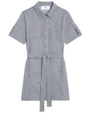 Celine Trapeze Mini Dress - Gray