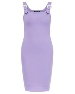 Versace Jeans Couture Couture Buckle Strap Bodycon Dress - Purple