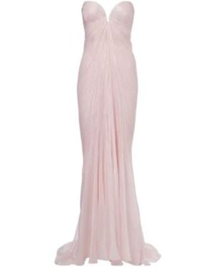Maria Lucia Hohan Pleated Silk-Blend Chiffon Gown - Pink