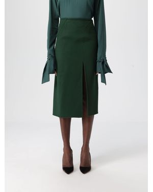 Ermanno Scervino Front Slit Midi Skirt - Green